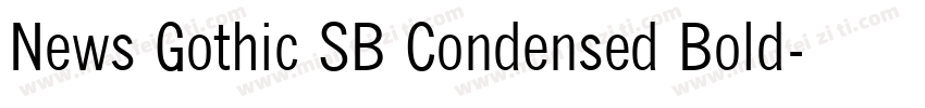News Gothic SB Condensed Bold字体转换